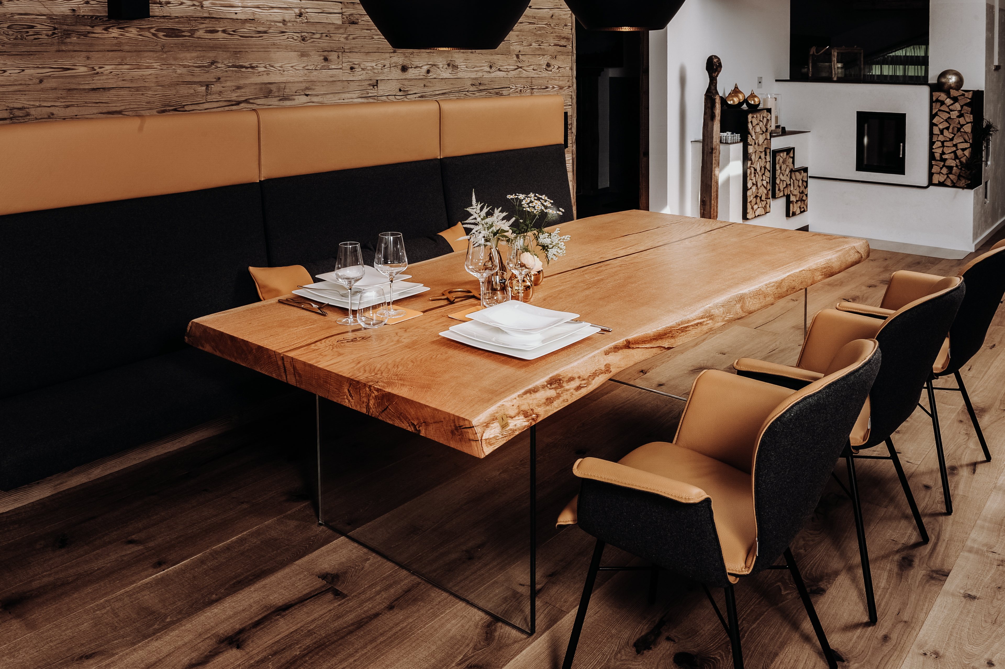 Lifestyle & More Table d'appoint en Bois Massif Rustique Disque d'arbre