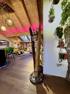 Freistehendes Regal aus einem Baumstamm als Unikat von Stammdesign als Unikat